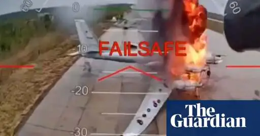 Ukraine releases dramatic FPV footage of drone attack on Russian airbases – video