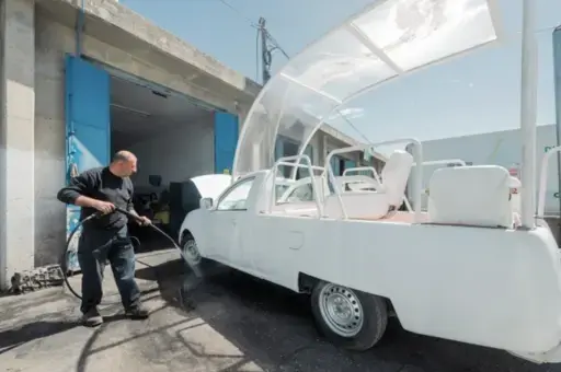 Popemobile converted into ambulance blocked from entering Gaza